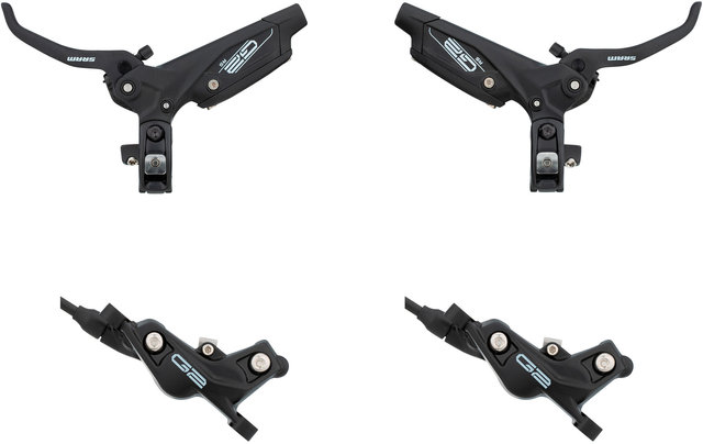 SRAM Set de Freins à Disque av+arr G2 RS - diffusion black anodized/set (roue avant et arrière)