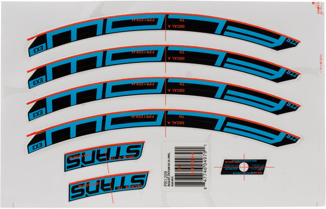 Set de calcomanías para ZTR Flow EX3 - azul/29"