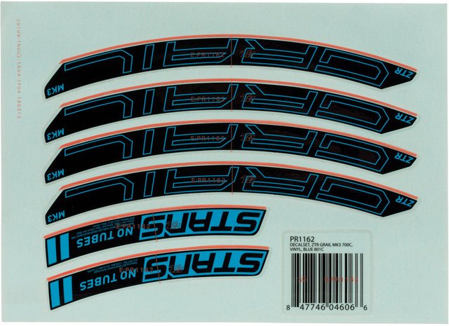 NoTubes Decal Set for ZTR Grail MK3 - blue/28"