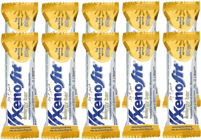 Xenofit energy bar - 10 pcs. - apricot/500 g