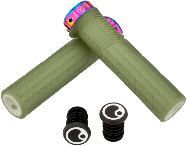 Puños de manillar GD1 Evo Factory - frozen moss-oil slick/universal