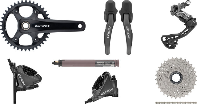 Shimano GRX Di2 RX815 Gruppe 1x11 / 40 - schwarz | 175,0 mm 40 Zähne / 11-30 / externer Verteiler