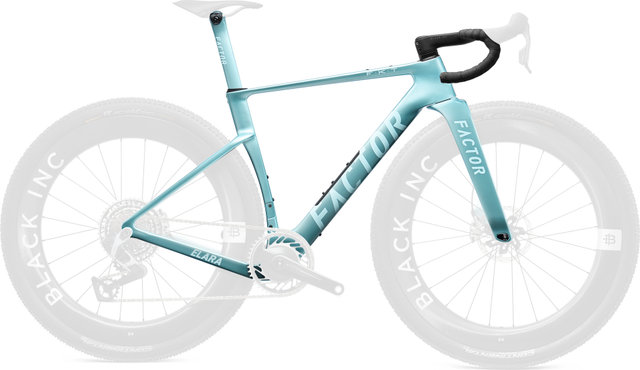Factor Elara Carbon SRAM Virescent Blue 28" Rahmenkit - virescent blue | 28" | L | 51 mm | 1,5" | 40 cm, 90 mm