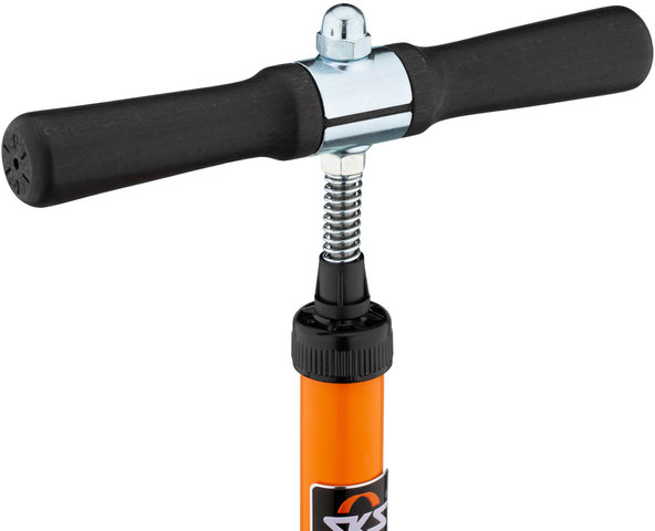 Pompe à Vélo Rennkompressor avec Raccord de Tuyau en Laiton pour SV - orange/universal
