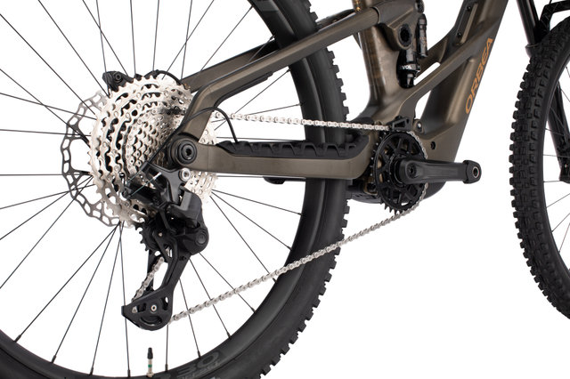 Orbea Bicicleta eléctrica de montaña WILD LT M20 Carbon 29" - magic gold carbon view-titan gold | 29" | 170 mm | 44 mm | M