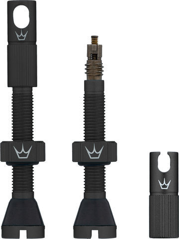 Peaty's Holeshot Fast Flow tubeless valves - black | Presta Valve (SV) | 42 mm