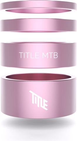Title MTB Headset Spacer Kit 1 1/8" - pink