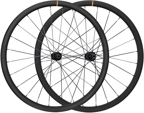 Mavic Juego de ruedas Cosmic SL 32 Disc Center Lock Carbon - negro/Juego 28" (RD 12x100 + RT 12x142) SRAM XDR