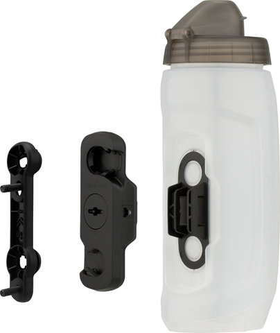 FIDLOCK TWIST bike base Flaschenhaltesystem mit Trinkflasche 590 ml - transparent-weiß/590 ml