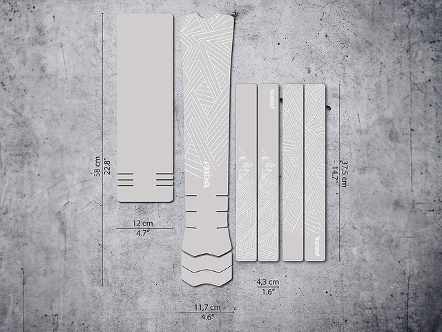 DYEDBRO E-bike Frame Protection Film Set - stay free white