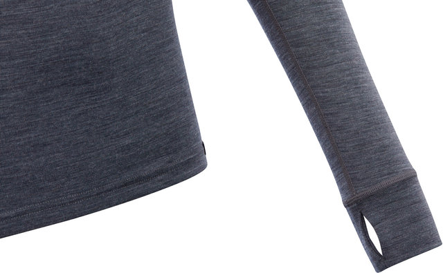 Camiseta interior Merino Bamboo 1/2 Zip Longsleeve Base Layer - grey/M