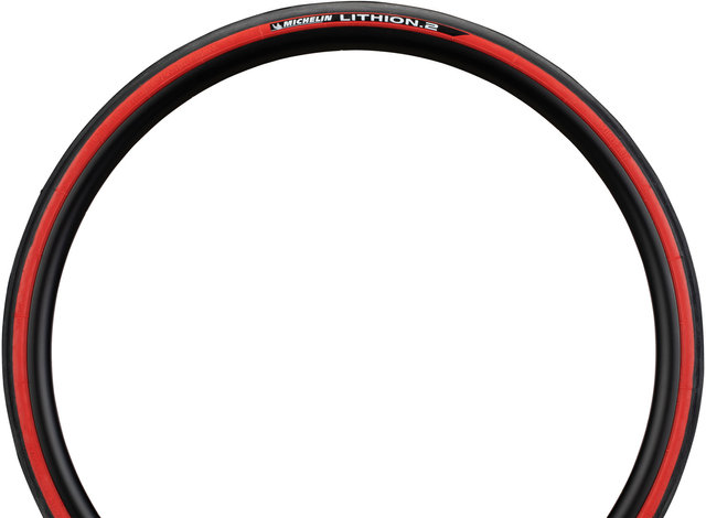 Michelin Lithion 2 28" Folding Tyre - black-red/25-622 (700x25c)