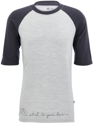 Camiseta Merino S/S Bike Shirt - silver-grey melange-charcoal black/M