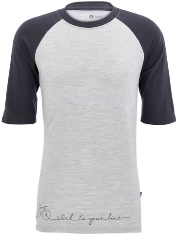 Merino S/S Bike Shirt - silver-grey melange-charcoal black/M