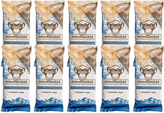Chimpanzee Energy Bar - 10 Pack - dark chocolate & sea salt/550 g