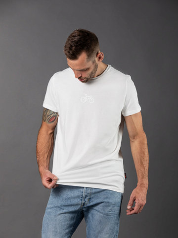 bc basic Road T-Shirt - road sign white/M