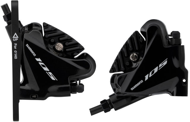 Shimano 105 v+h Set BR-R7070 + ST-R7020 Scheibenbremse - silky black/Satz (VR + HR)