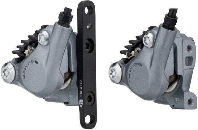 105 v+h Set BR-R7070 + ST-R7020 Scheibenbremse - spark silver/Satz (VR + HR)