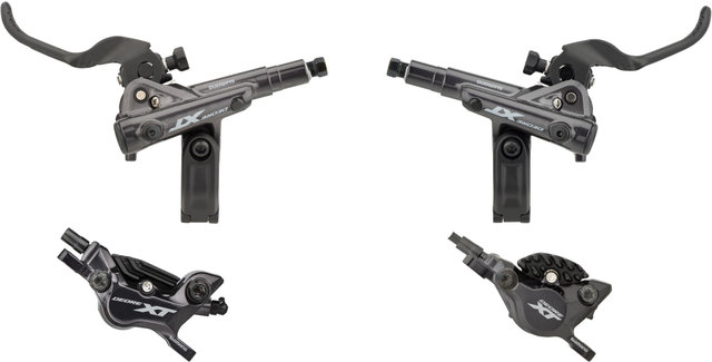 Shimano XT BR-M8120 / BR-M8100 Disc Brake Set w/ Sintered Pads J-Kit - black/set (front+rear)