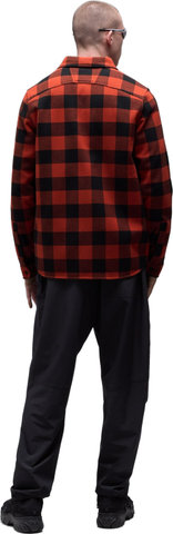 Oakley Bear Cozy Flannel Shirt - flame red pit black check | S