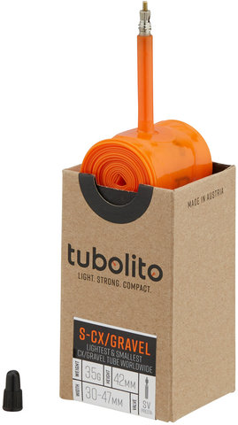 tubolito Cámara de aire S-Tubo-CX/Gravel-All 27,5"/28" - naranja/30-47 x 584-622 SV 42 mm