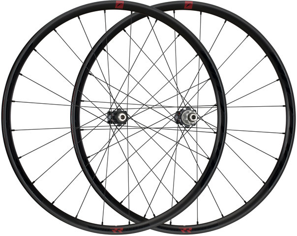 Fulcrum Juego de ruedas Rapid Red 5 DB Disc Center Lock 28" - negro/juego de 28" (RD 12x100 + RT 12x142) Campa N3W