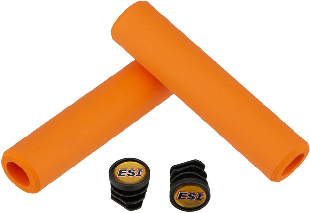 ESI Puños de manillar Racers Edge Silikon - naranja/130 mm