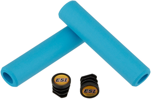 ESI Poignées en Silicone Racers Edge - aqua/130 mm