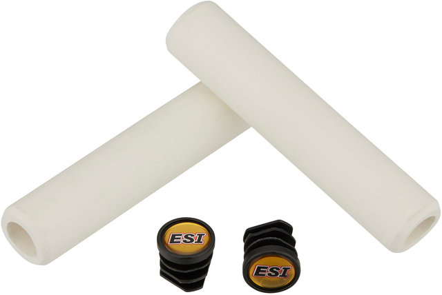 Racers Edge Silicone Handlebar Grips - white/130 mm