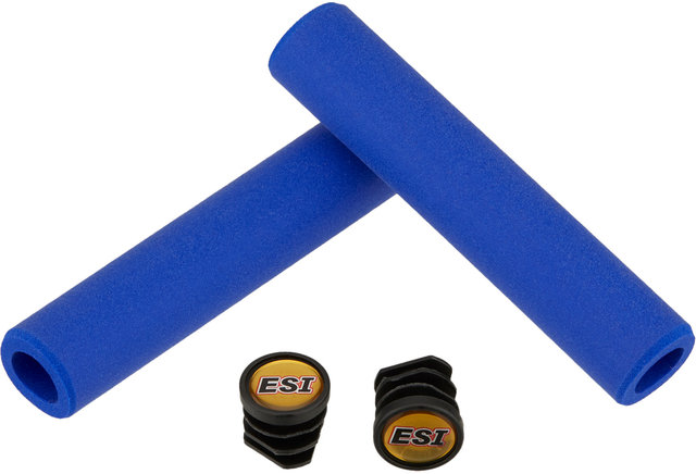Racers Edge Silicone Handlebar Grips - blue/130 mm