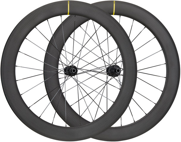 Mavic Cosmic SL 65 Disc Center Lock Carbon Laufradsatz - schwarz/28" Satz (VR 12x100 + HR 12x142) SRAM XDR