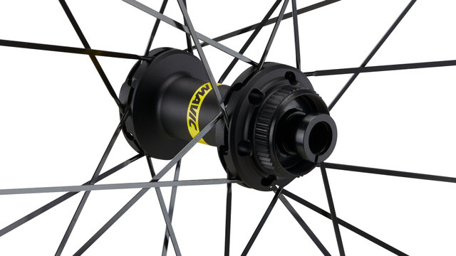 Mavic Cosmic SL 65 Disc Center Lock Carbon Laufradsatz - schwarz/28" Satz (VR 12x100 + HR 12x142) SRAM XDR