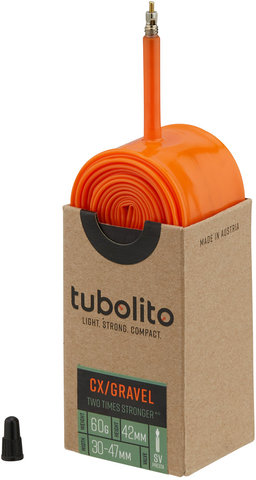 Cámara de aire Tubo-CX/Gravel-All 27,5"/28" - naranja/30-47 x 584-622 SV 42 mm