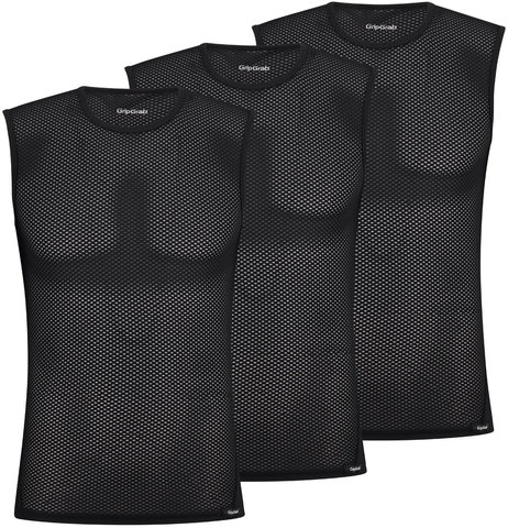 GripGrab Ultralight Sleeveless Mesh Base Layer 3er-Pack - black/M