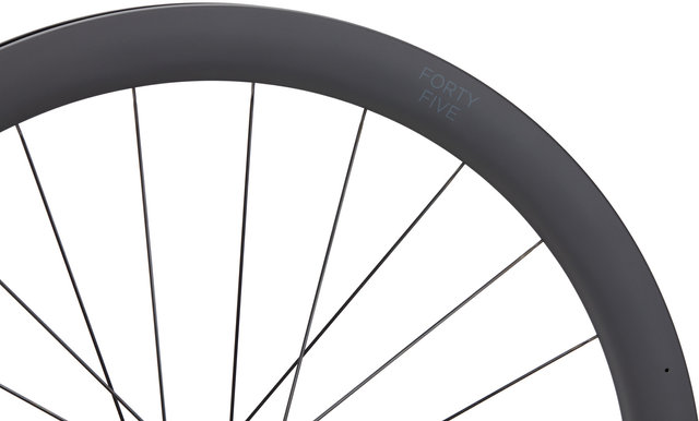 Black Inc Juego de ruedas Forty Five Disc Center Lock Carbon 28" - black/Juego 28" (RD 12x100 + RT 12x142) SRAM XDR