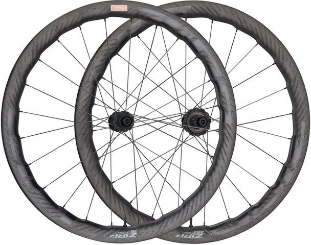 Zipp 353 NSW Carbon Tubeless Center Lock Disc Wheelset - black/28" set (front 12x100 + rear 12x142) Shimano