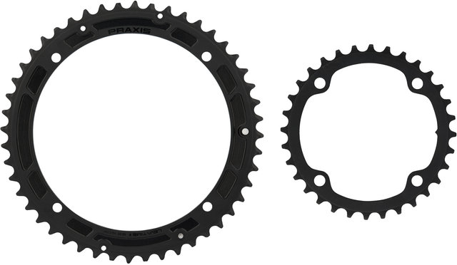 Praxis Works X-Rings Road Chainring Set, 4-arm, 160/104 mm Bolt Circle - black/32-48 tooth