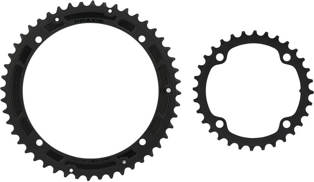 Praxis Works Set de Plateaux X-Rings Road, 4 bras, BCD 160/104 mm - black/32-48 dents