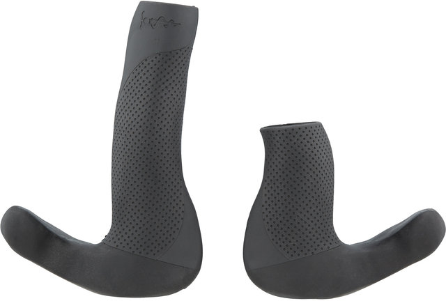 SQlab Stuby Short Handlebar Grips for Twist Shifter (one-sided) - black-grey/M