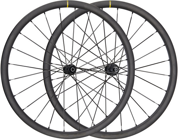 Mavic Juego de ruedas Cosmic SLR 32 Disc Center Lock Carbon - negro/28" set (RD 12x100 + RT 12x142) Shimano