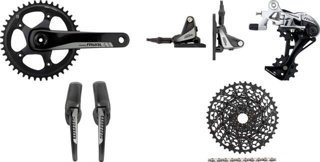 SRAM Rival 1 FM groupe 1x11 42 GXP freins à disque hydrauliques - black | SRAM XD | 172,5 mm | SRAM XD | 10-42 | 42