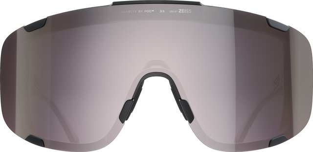 POC Devour sports glasses with replacement lens - uranium black | clarity road-sunny silver