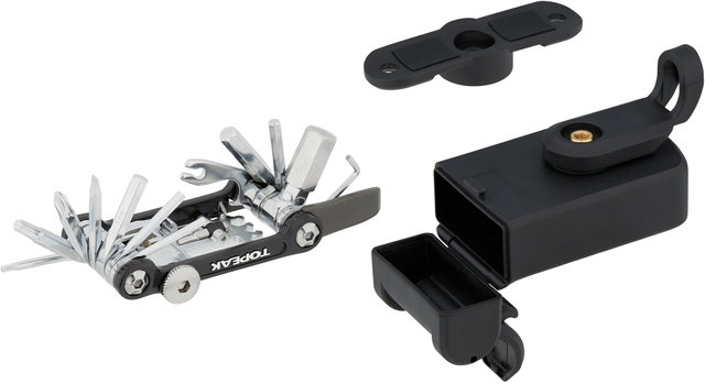 Topeak Boîte à Outils Ninja Master+ ToolBox T20 avec Multi-Outil Mini 20 Pro - noir/universal