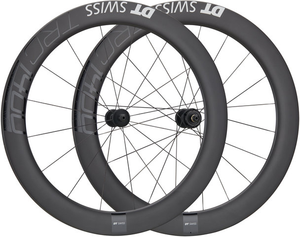 DT Swiss Set de Roues en Carbone TRC 1400 DICUT 65 28" Tubular - noir/28" set (avant 9x100 + arrière 10x120)