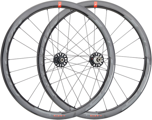 Juego de ruedas Speed 40T Disc Center Lock Tubular Carbon 28" - negro/28" set (RD 12x100 + RT 12x142) Shimano