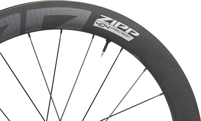 Zipp Juego de ruedas 404 Firecrest® Carbon Tubeless Disc Center Lock - black/28" set (RD 12x100 + RT 12x142) Shimano