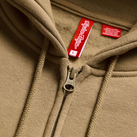 Troy Lee Designs Badge Zip Up Hoodie Pullover - sienna | M