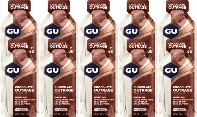 GU Energy Labs Energy Gel - 10 unidad - chocolate outrage/320 g