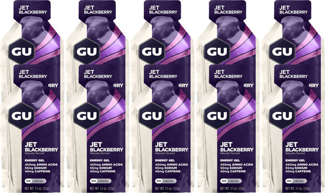 GU Energy Labs Energy Gel - 10 unidad - jet blackberry/320 g