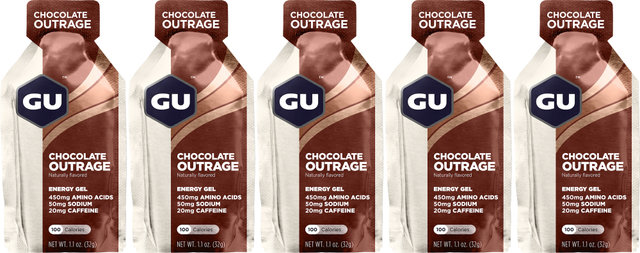 GU Energy Labs Energy Gel - 5 Pack - chocolate outrage/160 g